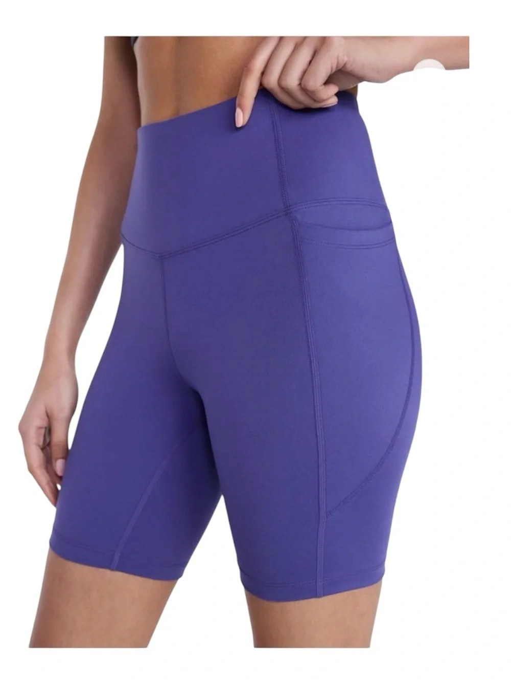 Athletic Works Women’s High-Rise Purple Bike Shorts Size M (8-10) Gym Athletic